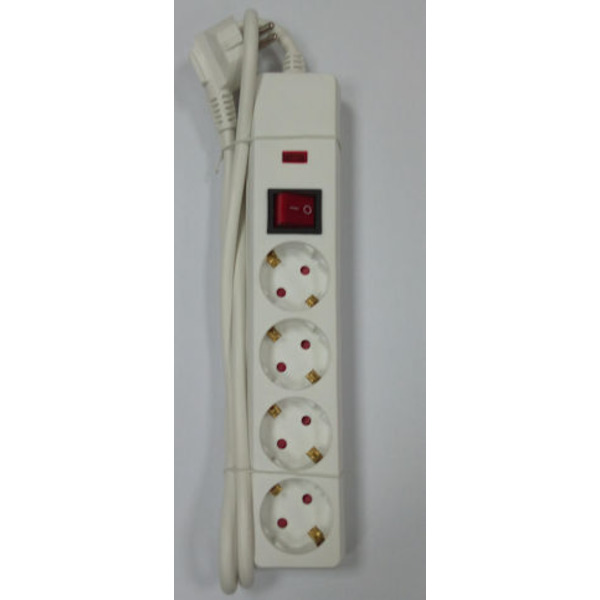 Πολύμπριζο 4Θ με διακόπτη και προστασία υπέρτασης 1.5Μ