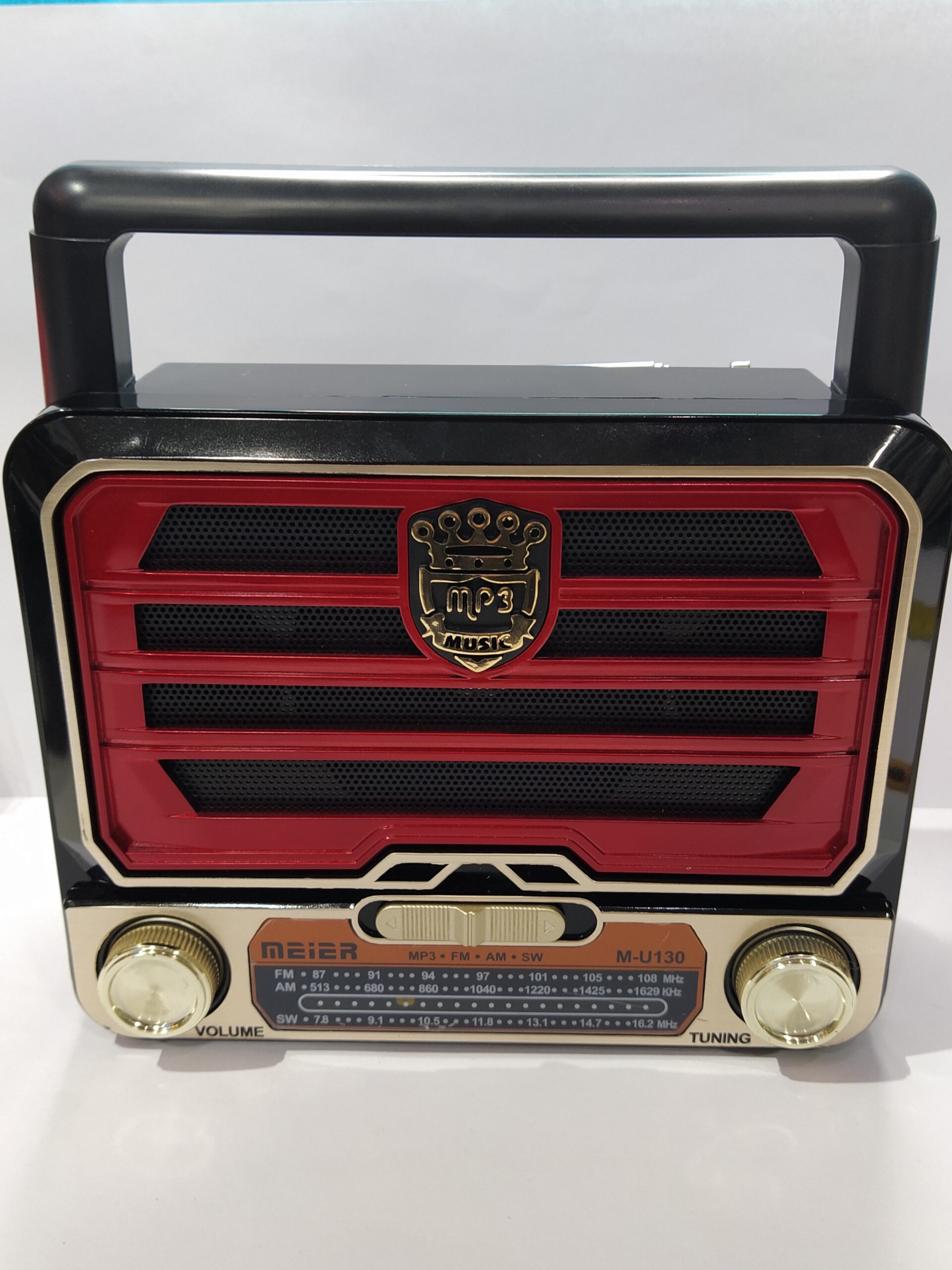 Ραδιόφωνο-NEIER-M-122BT-μαυρό-κόκκινο-χρυσό-χρώμα