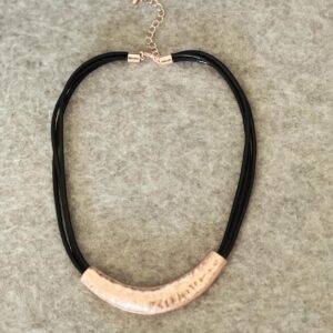 Χρυσό κολιέ πλακέ μεταλικό στοιχείο